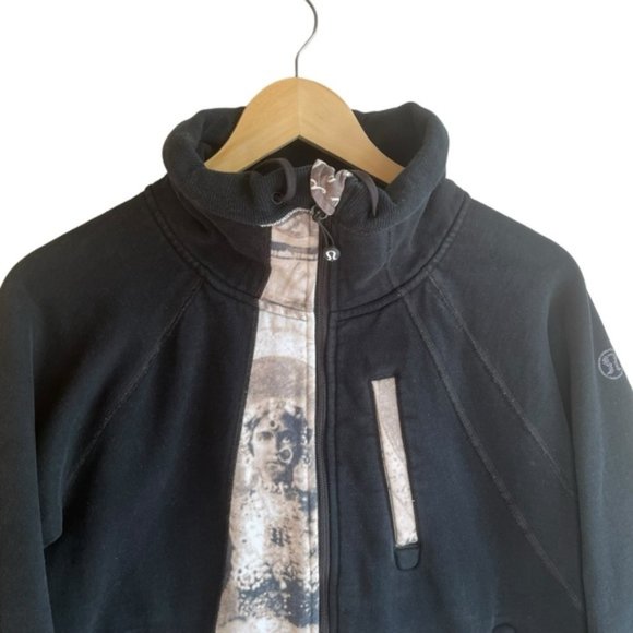 Lululemon Jacket Size 12 Black High Collar - Picture 2 of 15